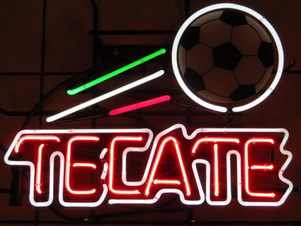 Cerveza Tecate Football Neon Sign